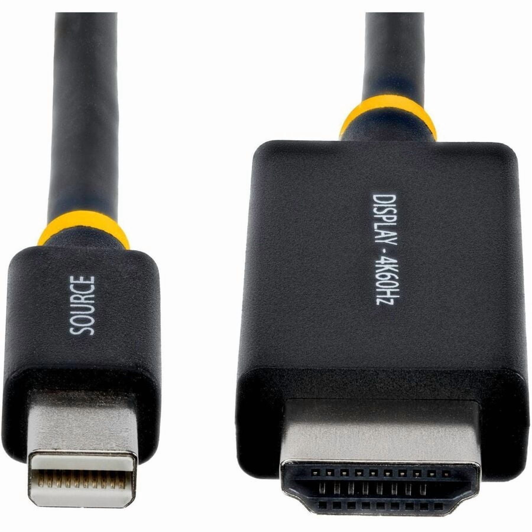 StarTech 6ft (1.8m) Mini DisplayPort to HDMI Adapter Cable, 4K 60Hz with HBR3/HDCP 2.3/DPCP, MDP to HDMI 2.0 Active Video Converter
