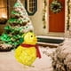 thumbnail image 3 of Decoración de invierno, LED amarillo polluelo con bufanda, orejeras, farol, decoración navideña de pollo para navideñas, patio - rojo  rojo Yotijar Pollo Iluminado, 3 of 10