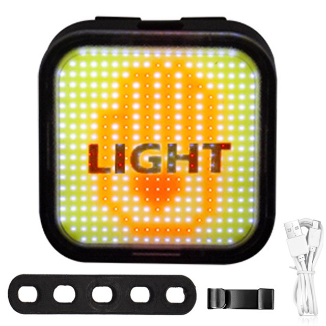 Luz Trasera De Bicicleta Luz de clip para sombrero de 9 modos con luz roja blanca tipo - luz trasera de bicicleta recargable C