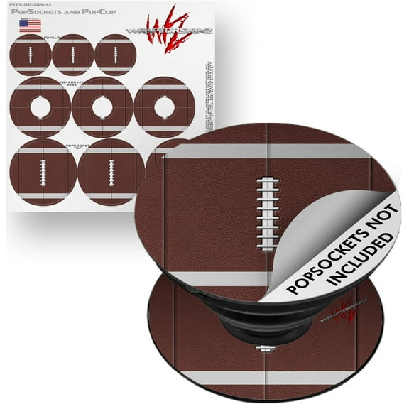 Decal Style Vinyl Skin Wrap 3 Pack for PopSockets Football (POPSOCKET NOT INCLUDED) by WraptorSkinz