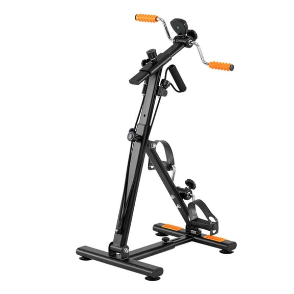 Airfind Pedal Exerciser with Adjustable Resistance, LCD Display and Resistance Bands, Under Desk Arm and Leg Cycle for Home and Office Workout