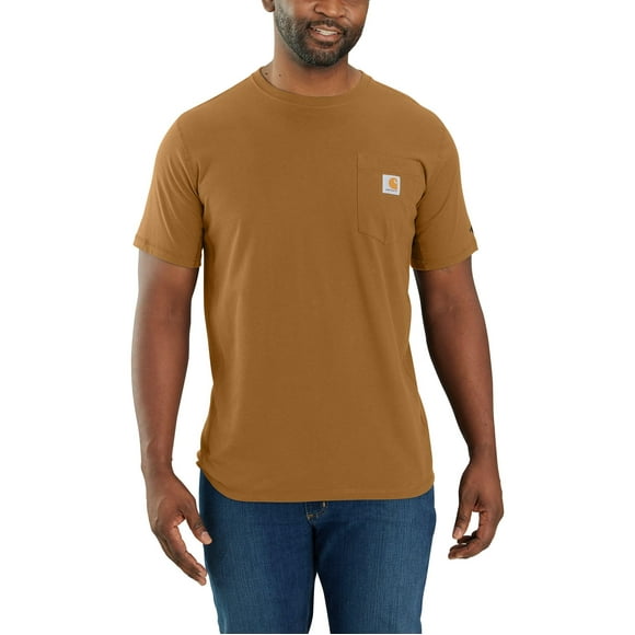 Camiseta Carhartt Big & Tall Force para hombre, corte relajado, marrón