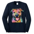 thumbnail image 3 of Dean Russo Best Dog Dog Lover Mens Long Sleeve Shirt, Navy, XX-Large, 3 of 6
