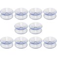 thumbnail image 1 of 10 Pack Double Sided Silicone Rubber Suction Cups for Table Tops, Clear Suction Cup without Hooks, Compatible with Glass Top, Size: 35mm, 1 of 5