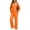 Orange #01, variant on Women’s 2 Piece Fall Travel Lounge Matching Set, Long Sleeve Button Henley Top and Wide Leg Pants, Casual Comfy Airport Vacation Sweatsuit Outfit 2XL
