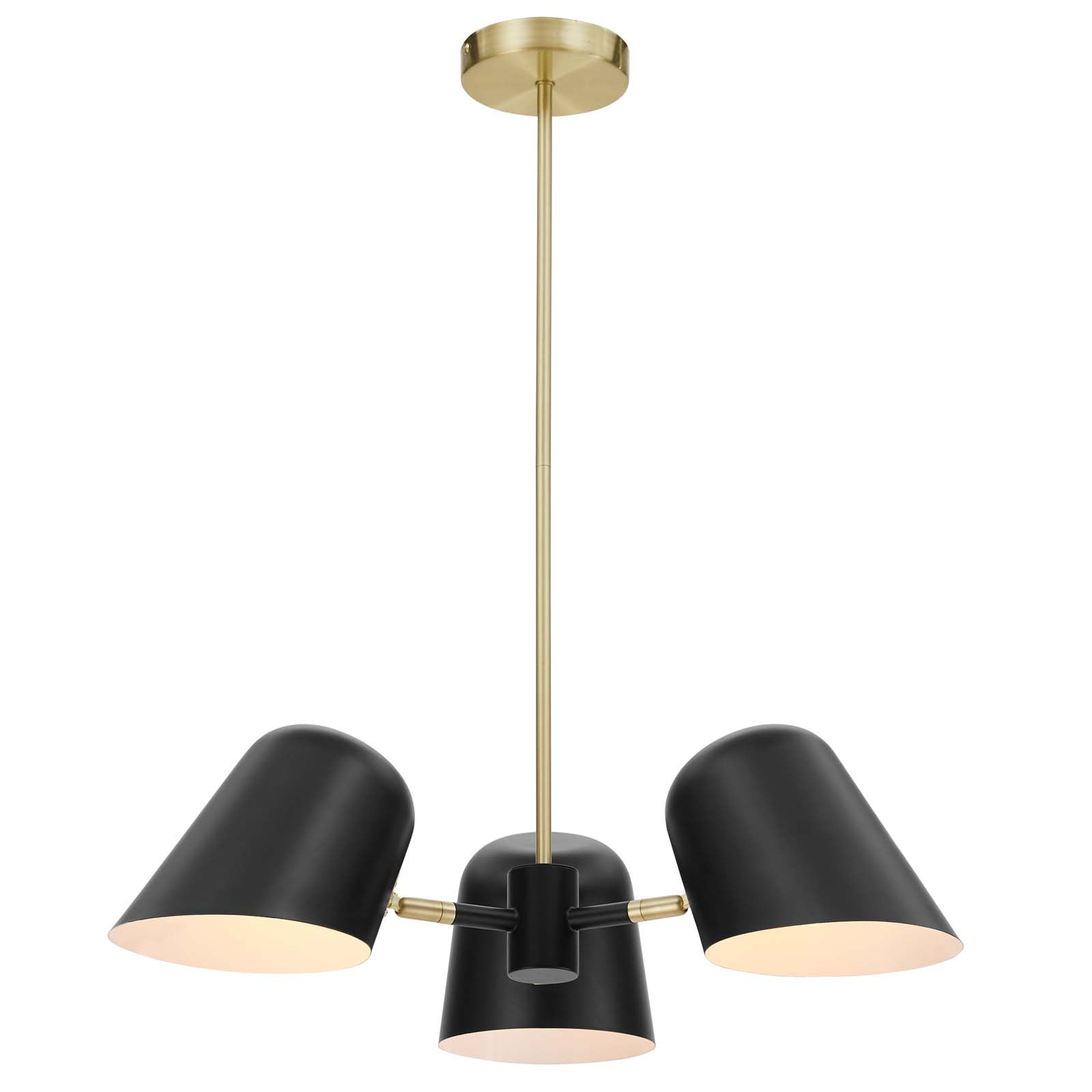 Briana Adjustable 3-Light LED Modern Pendant in Satin Black