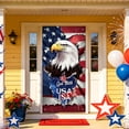 thumbnail image 4 of Linnome Independence Day Door Cover Hanging Cloth Background Cloth for Anniversary Celebration 70.9x35.4 Inch Multicolor#03, 4 of 6