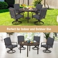 thumbnail image 6 of Costway Set of 4 Patio Swivel Dining Chairs Cushioned Armrest Garden Deck Gray, 6 of 9