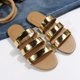 thumbnail image 1 of Zapatillas cómodas de moda para mujer, zapatos de verano, novedad de 2023, zapatillas informales, zapatos de mujer con cabeza redonda exterior deslizante, Sandal38 Gao Jinjia LED, 1 of 1
