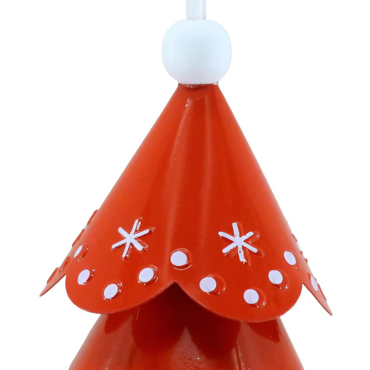 Holiday Time Metal Red/White Tree Ornament