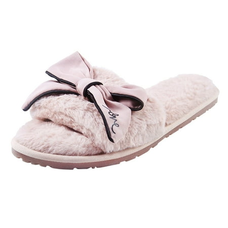 

Larisalt Fuzzy Slippers Women Womens Slippers Memory Foam Fluffy Soft Slippers Warm House Shoes Indoor Outdoor Winter Pink