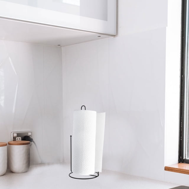 unbranded Papel De Cocina De Hierro Negro Vertical Para Uso En Encimera Y Almacenamiento