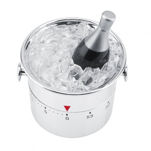 TEMPORIZADOR DE COCINA DE 60 MINUTOS, TEMPORIZADOR MECÁNNICO DE ACERO CONOXIDABLE