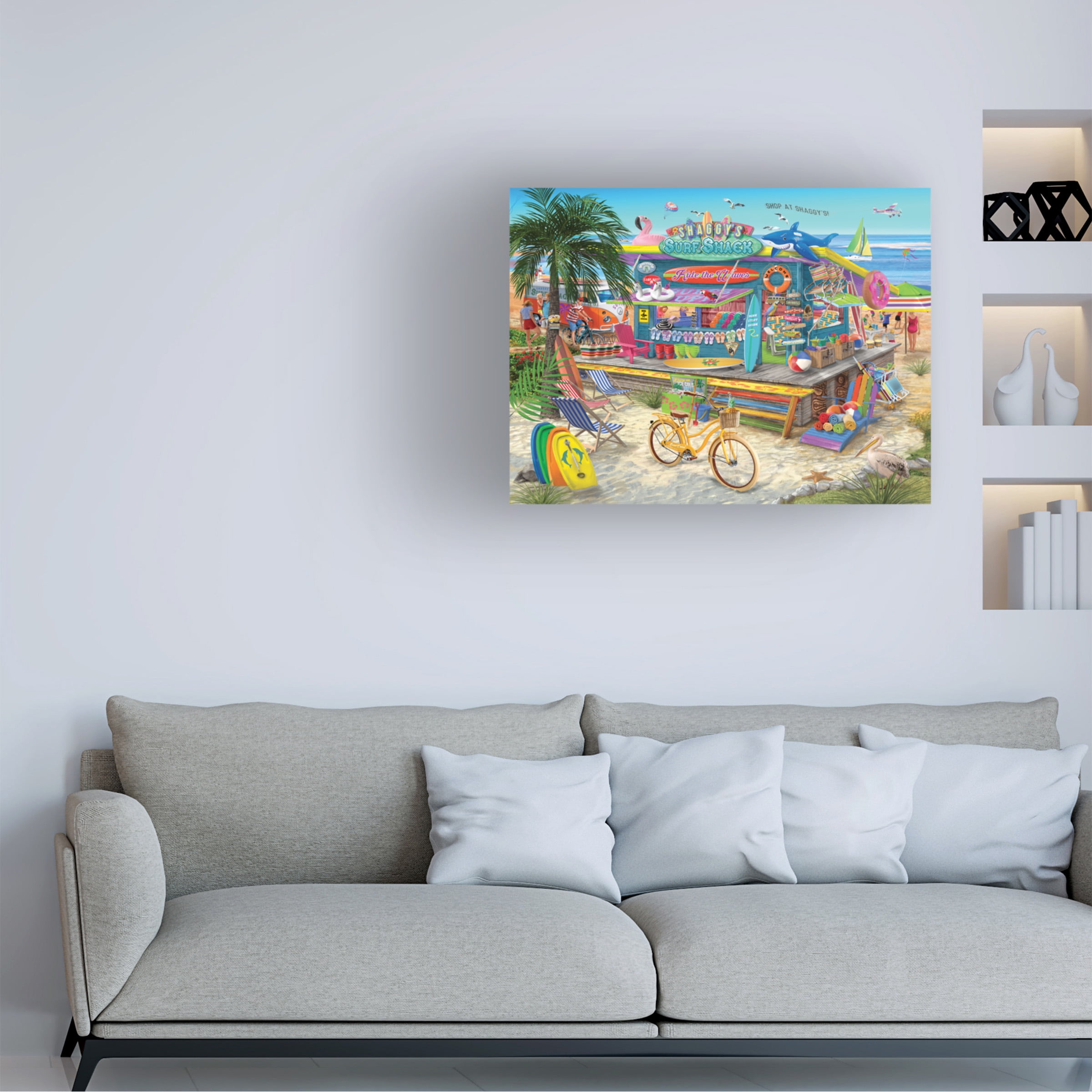 Bigelow Illustrations 'Shaggys Surf Shack' Canvas Art