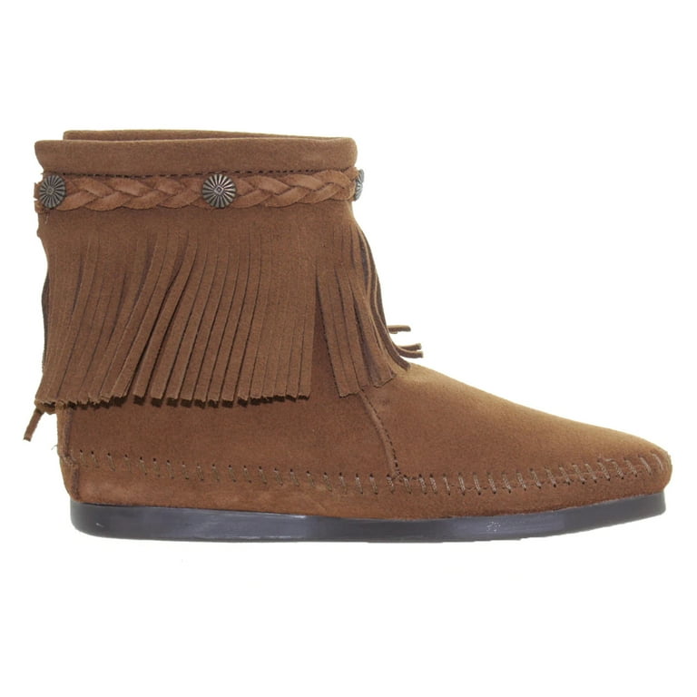 Minnetonka hi top shop back zip boot