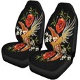 thumbnail image 1 of ABPHQTO Juego de 2 fundas de asiento de coche bordado colorido Floral flores pájaro Universal Auto asientos delanteros Protector apto para coche, SUV sedán, camión, 1 of 4
