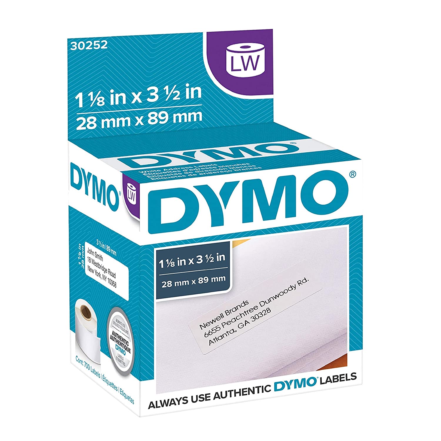 DYMO Authentic LW Mailing Address Labels | DYMO Labels for LabelWriter Label Printers (1-1/8