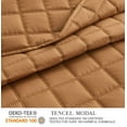 thumbnail image 5 of Chezmoi Collection Tencel Modal Blend Quilt Set Queen Size, Terracotta , Lightweight Soft Bedspread Detailed Square Stitched Quilt for All Seasons, 3-Piece, 5 of 9