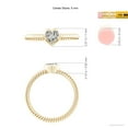 thumbnail image 5 of ANGARA Natural Bezel-Set Heart-Shaped Diamond Ribbed Ring in 14K Yellow Gold for Women (Size-5mm| Color-K| Clarity-I3) | April Birthstone, Anniversary, Jewelry Gift for Women | Natural Diamond Ring, 5 of 10