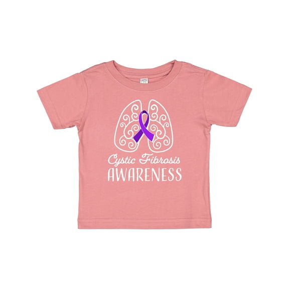 Inktastic Cystic Fibrosis Awareness with Ribbon and Lungs Boys or Girls Baby T-Shirt