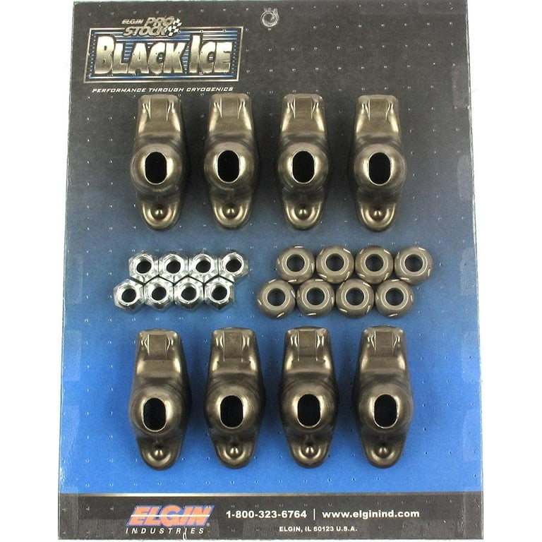 Elgin SBC Black Ice Rocker Arm Kit 1.60 Ratio 3/8 Stud Elgin SBC Black Ice Rocker Arm Kit 1.60 Ratio 3/8 Stud
