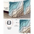 thumbnail image 3 of Teal Blue Ombre Cream Wrap Around Bed Skirts for King Bed 18" Drop,Bed Skirt with Adjustable Elastic Belt Dust Ruffle Bed Valance for Bedroom Hotel Modern Geometric Brown Aesthetic Bed Frame Cover, 3 of 7
