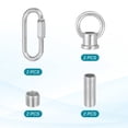 thumbnail image 3 of M10 Fine Thread Lamp Female Loop Holder with M12 Adapter Chain Quick Link, 44 lbs Load Silver Tone Pack of 2, 3 of 7