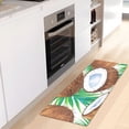 thumbnail image 6 of Bath Mat Soft Plush Non-Slip Absorbent Bathroom Rugs 39"x20" Coconut Orange Leaf, 6 of 8