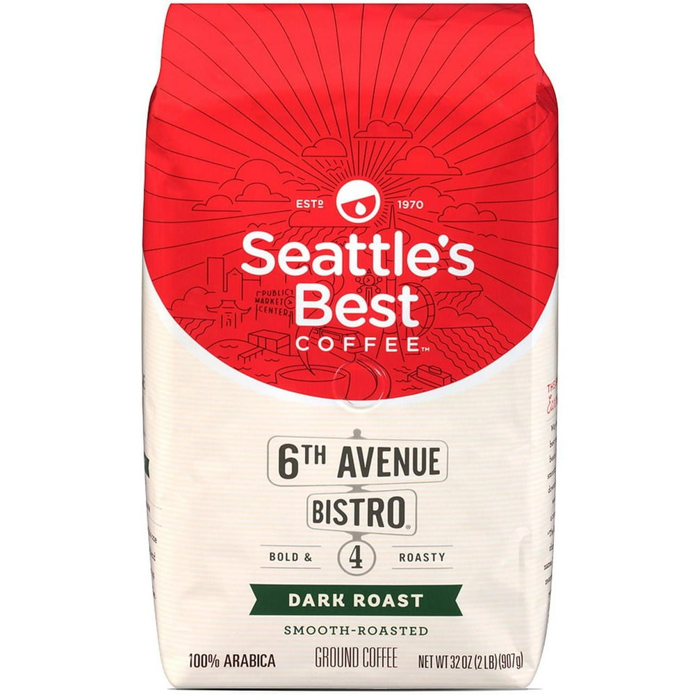 Seattle's Best Level 4 Ground Coffee, 32 Ounce (Pack Of 2