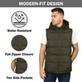 thumbnail image 6 of Heavyweight Hooded Puffer Vest for Men – Water-Resistant, Full Zipper, 6 of 8