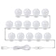thumbnail image 1 of Luces de tocador regulables LED 1W equivalente a 10 4000K Bombilla redonda Luz de maquillaje enchufable Características Atenuador inteligente Paquete de 14, 1 of 4