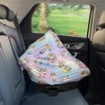 thumbnail image 7 of Renewold Easter Rabbit Eggs Colorful Car Seat Covers for Babies Girls Boys, Stretchy Carseat Canopy Soft Baby Breastfeeding Cover Nursing Scarf Infant Stroller Cover, 7 of 7