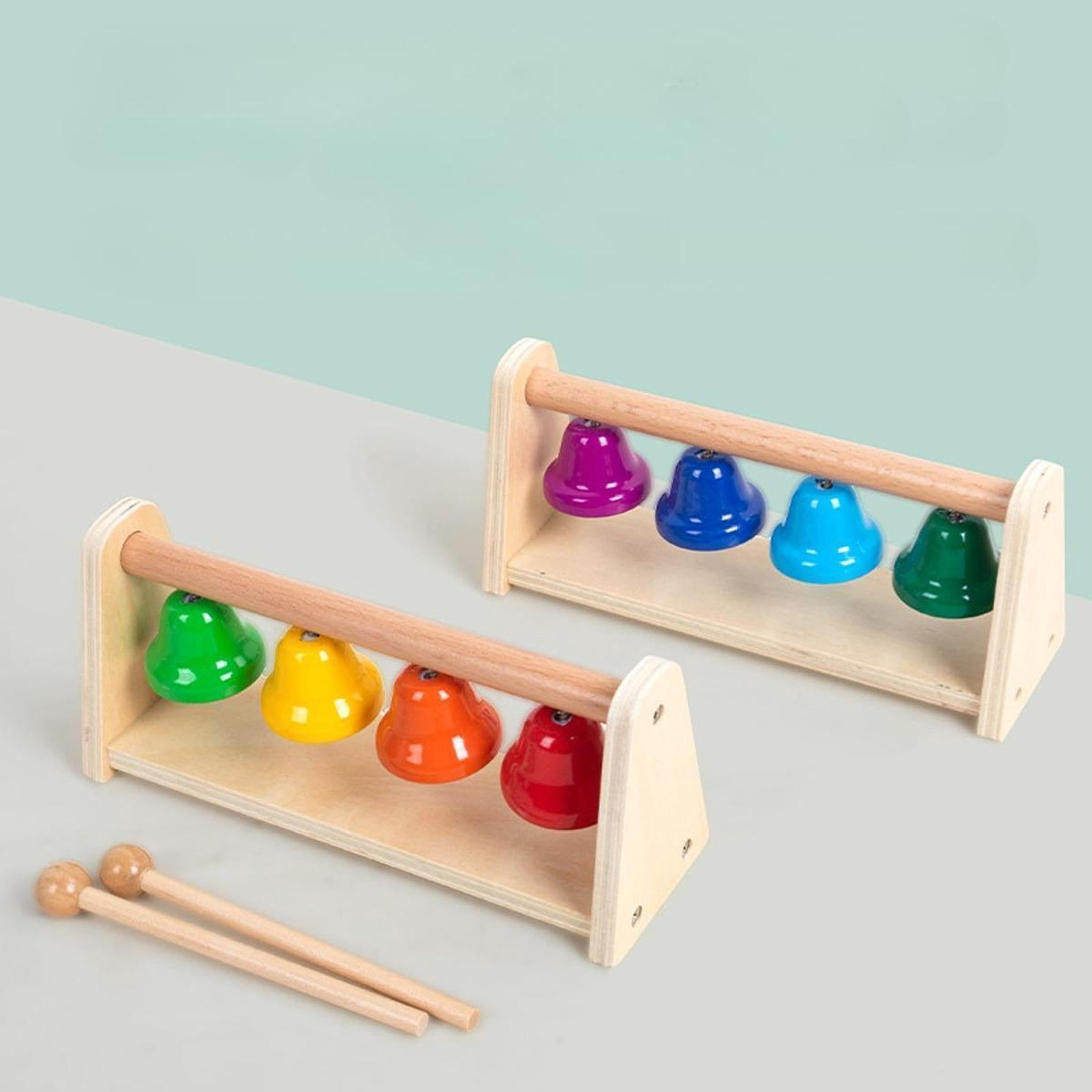 Dualoai 8 Note Hand Bells Percussion Musical Instrument Holiday Birthday Gift Colorful