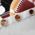 thumbnail image 5 of Feelyou 3D Rugby Football Black Out Curtains for Teen, Eat Soccer Sleep Curtains Pack of 2 (42x63 Each), Cartoon Sports Theme Bedroom Curtains, Black Out Curtains Decor, 5 of 7