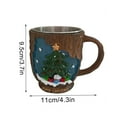 thumbnail image 3 of Holiday Crackle Ceramic Mug, Christmas Magic Forest Design, Microwave and Dishwasher Safe for Easy Entertaining, 3 of 6