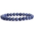 thumbnail image 1 of Bracelet Extensible Unisexe en Perles Rondes 8 mm en Corail Éponge Bleu Naturel, 1 of 2