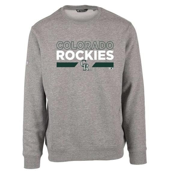 Men's Levelwear Heather Gray Colorado Rockies City Connect Zane No Hitter Pullover Sweatshirt