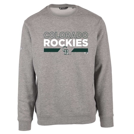 Men s Levelwear Heather Gray Colorado Rockies City Connect Zane No Hitter Pullover Sweatshirt
