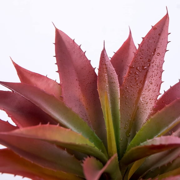 Succulent Artificial Aloe Vera Plant, 12.5 inches (approx. 31.4 cm) Large Unpotted Artificial Succulent Plant, Premium Handmade DIY Green Decoration for Indoor and Outdoor Use (Red)