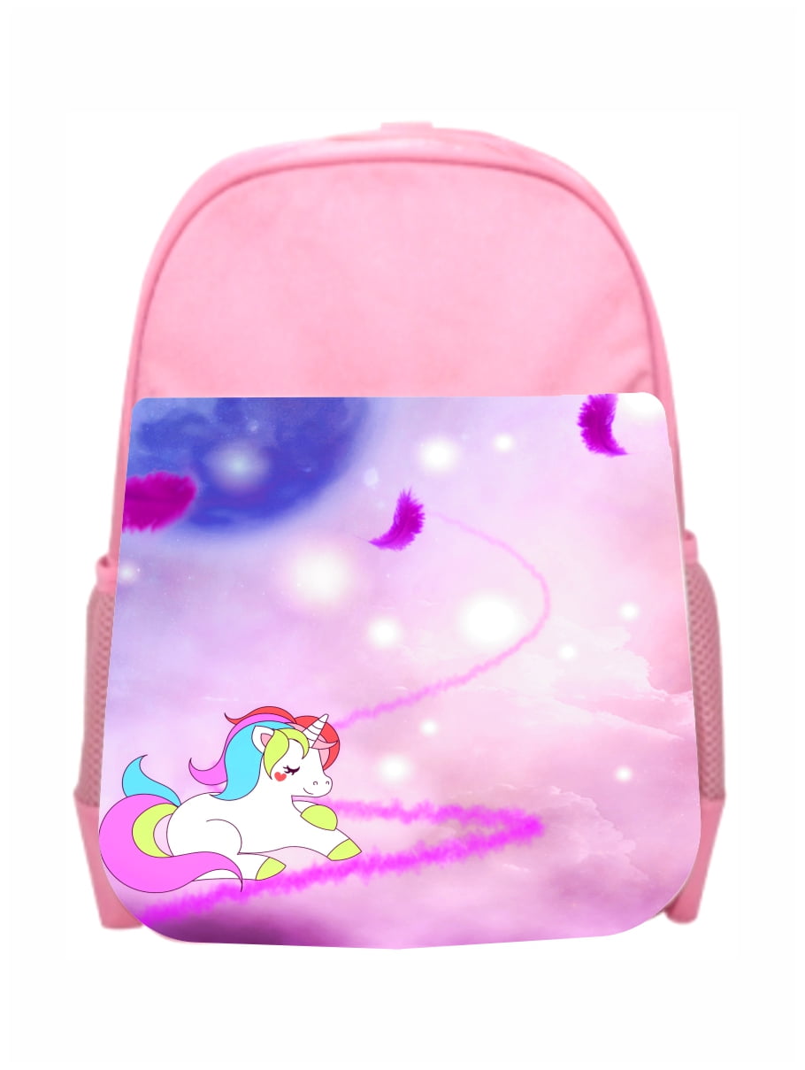 Children Backpack Unicorn Pink Sky Girls Kids PreSchool Backpack