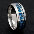 thumbnail image 2 of Anchors Wedding Band Ring Women Men Stainless Steel Blue Ginger Lyne Collection, 2 of 4