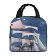 thumbnail image 1 of Easygdp Moonlit Night Sea Sailboat Bolsa Térmica Premium - Tela Oxford Impermeable, Gran Capacidad, Bolsillo Frontal, Unisex para Trabajo, Escuela, Actividades al Aire Libre y Picnics, 1 of 8