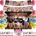 thumbnail image 5 of Decoración de fiesta de cumpleaños de canto Kpop Twice, globo, vajilla, telón de fondo, adorno de pastel, suministros para fiesta de cumpleaños, Baby Shower, 5 of 5