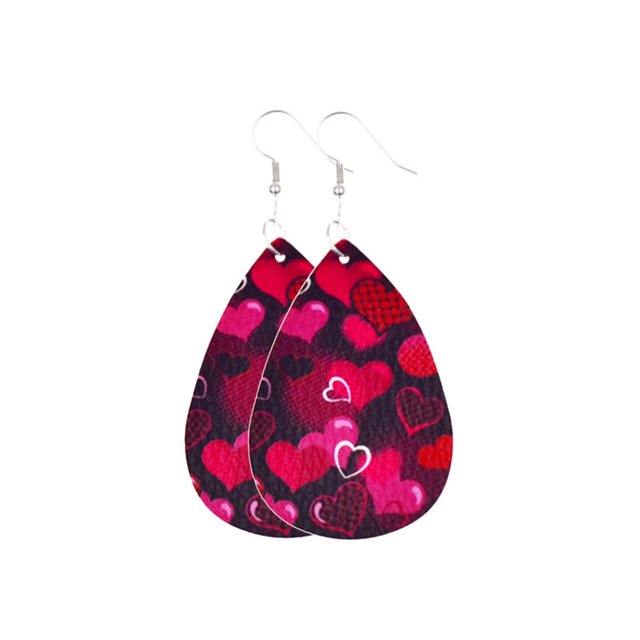 Sonducket Pendientes de araña Gota de agua de cuero Pendiente de oreja Ángel Estampado Pendiente colgante exagerado Banquete de San Valentín Ropa, zapatos y accesorios Miscelánea tipo 3 Sonducket AP010117-03