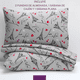 thumbnail image 4 of Juego de Sábanas Matrimonial Suave Blancos Estampado Love Malubero Gris, 4 of 5