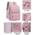 thumbnail image 3 of Mochila JiaYou para niñas adolescentes, casual, viajes escolares, 26 L, azul, 3 of 6