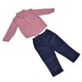 thumbnail image 2 of Conjunto de ropa para bebé, camisa de manga larga, pantalones con tirantes y pajarita, conjunto de trajes para niño para primavera y otoño, color rojo, 95cm, 2 of 9