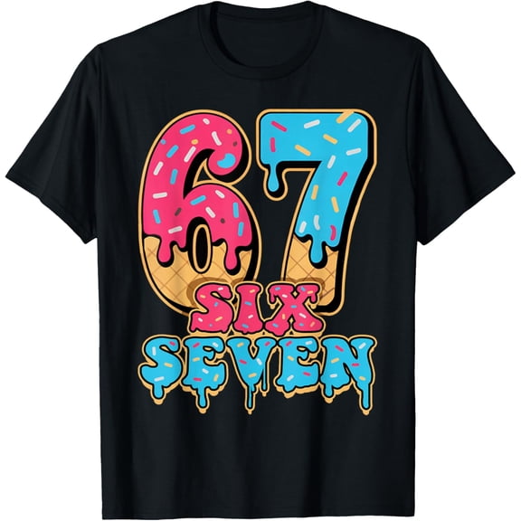 Baseball Drip Number 67 Player Or 67th Birthday Mens T-Shirt