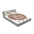 thumbnail image 2 of Ambesonne Saying Fitted Sheet & Pillow Sham Set, Relax and Eat Chocolate Text, Full, Multicolor, 2 of 2