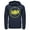 Navy Blue, variant on Men's Batman Logo Cute Cartoon Pull Over Hoodie Navy Blue 2X Large